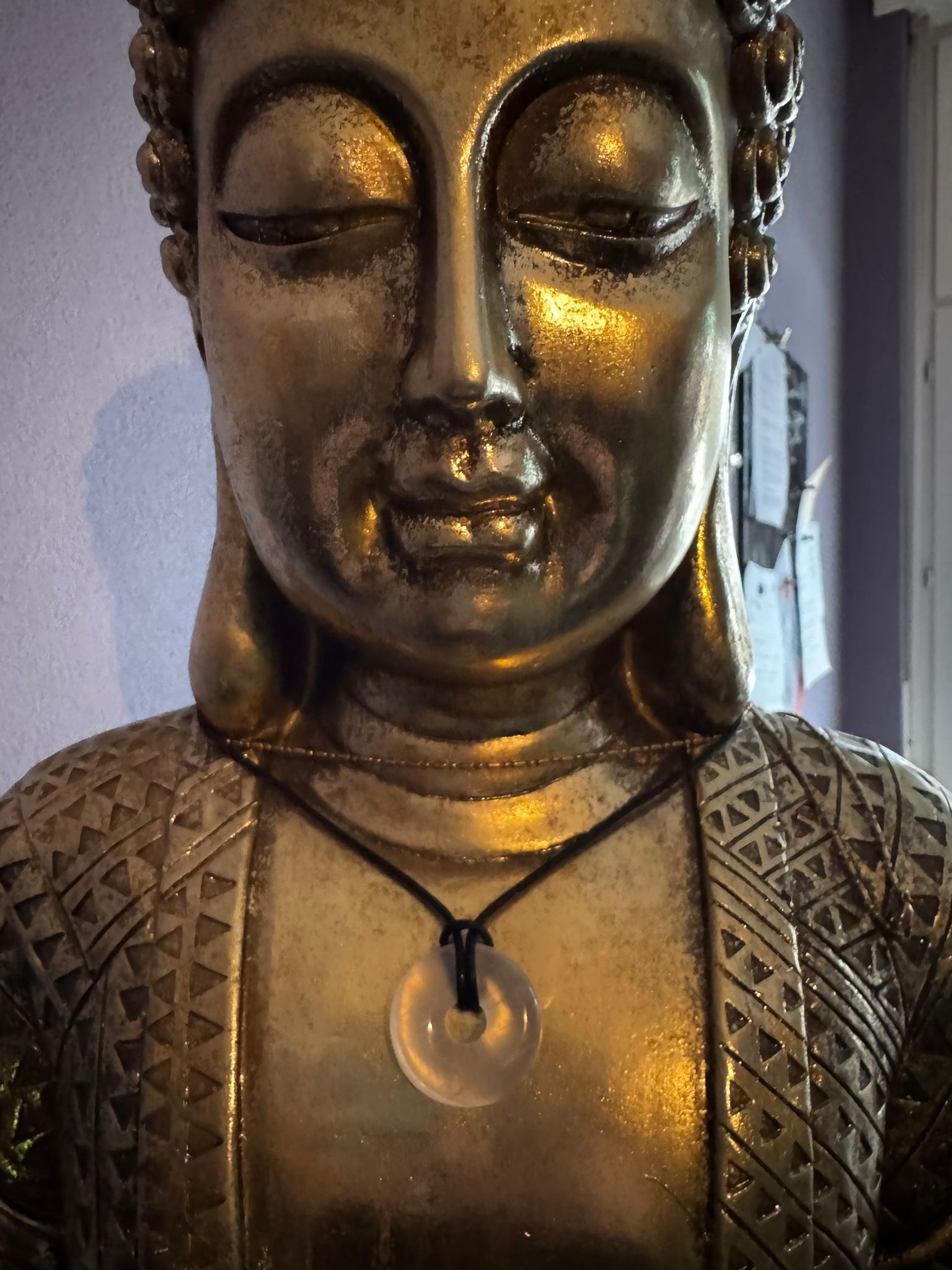 Selenit Donut Schutz-Amulett